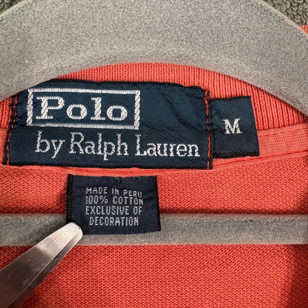 Polo Ralph Lauren Polo Shirt Mens M Orange Short Sleeve Pique Cotton Classic Fit